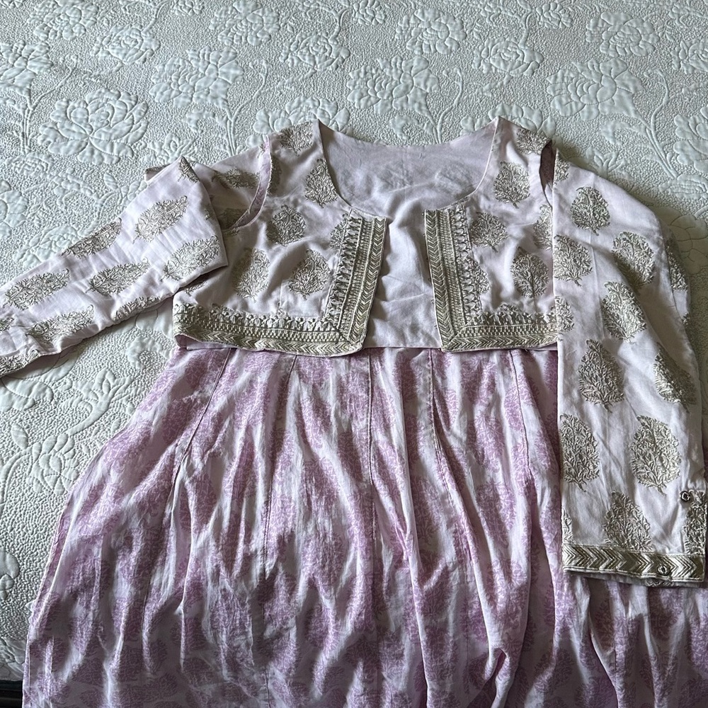 Elegant Pink Embroidered Dress by khaadi custom stitched 4 piece anarkali